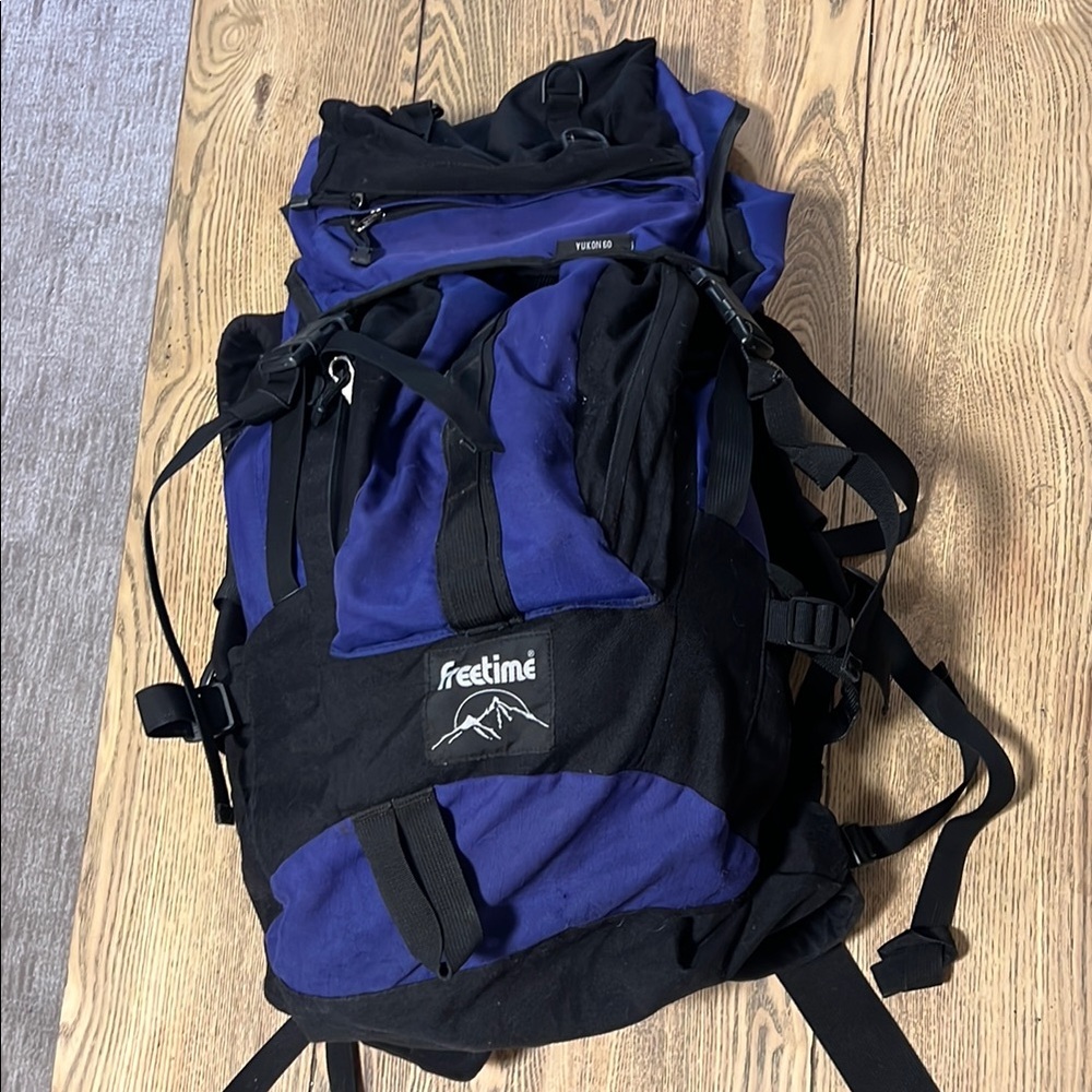 Free time - Black and Blue Backpack